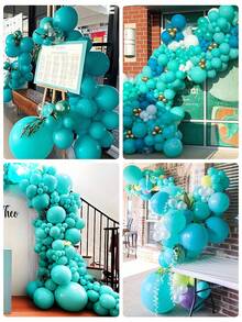 36er Set gemischte Teal-Ballons in verschiedenen Größen, enthält 18", 12", 10", 5" Ballons in Teal, Aqua und Cyan, geeignet für Geburtstag, Meeres-Themen-Hochzeit, Jahrestag, Party, Taufe, Gender Reveal, Abschlussfeier, Meerjungfrau-Themen-Party, Poolparty-Dekorationen - Blau - Übersicht 4