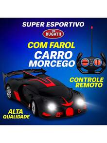 Carrinho De Controle Com Farol 5 Funções Premium Preto - Preto - Visão 2