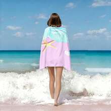 1 khăn tắm hình sao biển - Chất liệu microfiber mềm mại, nhanh khô, thiết kế màu xanh ngọc và hồng rực rỡ, thích hợp cho du lịch, bơi lội, yoga, cắm trại - Có thể giặt máy. - Nhiều màu - Xem 6