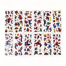 12pcs Marvel Spider Man Bubble Stickers, Cartoon Spider Stickers, 3D Stickers, Suitable For Birthday And Gift Giving, Perfect For Decorating Laptops, Water Bottles, Phones, And Helmets - Multicolor - View 1