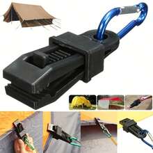 20 piezas de ganchos resistentes a la intemperie para carpa - Reutilizables y multiusos para asegurar la carpa y la lona durante el campamento y actividades al aire libre - Multicolor - Ver 10