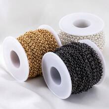 1m Fashion Embossed Round O-Shape Copper Chain, Suitable For DIY Handmade Bracelet, Necklace, Jewelry Accessories - DIY Chain - View 9