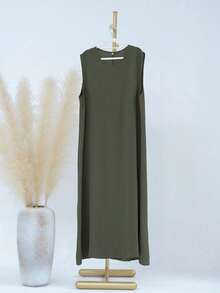 1pc Skin-Friendly Breathable Classic Sleeveless Undershirt, Suitable For Muslim, Islamic, And Women's Daily Wear - Multicolor - View 35
