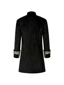 Ny julkappa med ståkrage, medeltida retrostil, mellanlång, punk, herrkostym - 25617 Palatsrock Modell 1 Blå - Visa 6