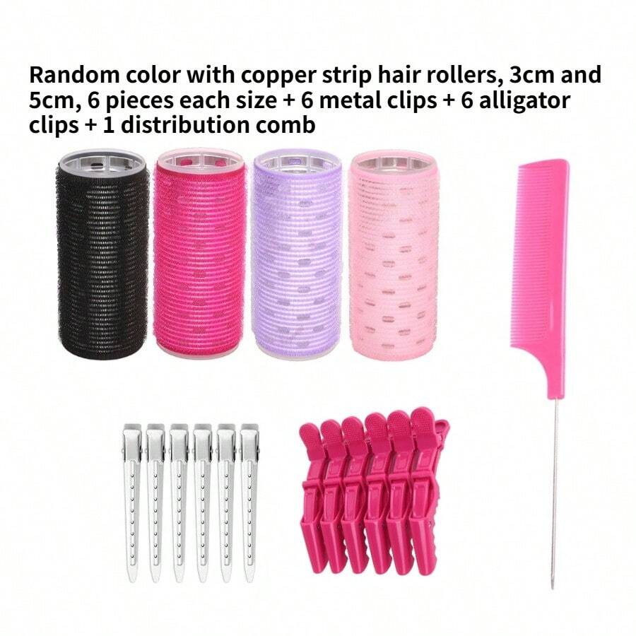 Eleva tu peinado con este juego de rulos para el cabello de varios tamaños para volumen de salón y rizos duraderos. Fabricado con láminas de aluminio premium en colores surtidos, viene en 4 tamaños (2.5cm, 3cm, 4cm, 5cm). - Multicolor - Ver 1