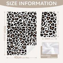 MEMNUN 2pcs Leopard Print Love Is Wild Text Pattern Kitchen Towels, Dish Towels, Hand Towels, Dish Cloths, 15.75*23.62in(40*60cm) Super Soft Microfiber Modern Cleaning Rags, Kitchen Accessories, Machine Washable, Suitable For Dining Room, Kitchen, Daily Decor And Gifts, All Seasons - Multicolor - View 3