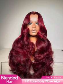 Tóc giả PQL 30 inch, kiểu dáng dễ mặc, không cần keo, chất liệu tóc thật, mật độ 200%, đã tỉa sẵn, cắt sẵn, kiểu sóng thân HD 13x4, phần ren phía trước, tóc giả pha trộn tóc thật dành cho nữ, kiểu ren phía trước 5x5, không cần keo, màu đen tự nhiên. - SBUG - Xem 2