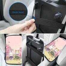 1 miếng lót hộp tay vịn xe hơi in họa tiết hoạt hình, thảm lót tay vịn trung tâm. - in ấn - Xem 7