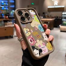 Disney phone case, for iPhone16promax/ 15/ 14plus/ 13/ 12/ 11promax/ xsmax/ xr, Cute Mickey, Minnie, Figaro, Chi-Chi, Chip 'n' Dale series - 卡其色 - 查看 2