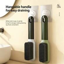 Contrast Color Laundry Brush, Luxury Long Handle Soft Bristle Shoe Brush, Multi-Functional Household Shoe Cleaning Brush Set - One Size Fits All - View 3