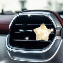 3pcs Multi-Color Star Car Air Vent Decor Clips, Fluid Sand Water Ripple Texture, Sparkling Delicate Girly Style, Securely Clips To Air Vent Without Falling Off, Personalized Car Modification Accessory - Quicksand Star Air Vent Decorative Clip - View 1