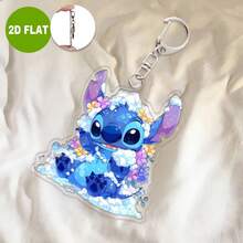 Móc khóa acrylic hình Stitch của Disney, thiết kế phẳng 2D, [Đã được ủy quyền, Quyền sở hữu được giữ nguyên], 1 chiếc, kích thước 8.0 cm x 7.49 cm, kèm móc khóa họa tiết Stitch, dễ thương. - Nhiều màu - Xem 10