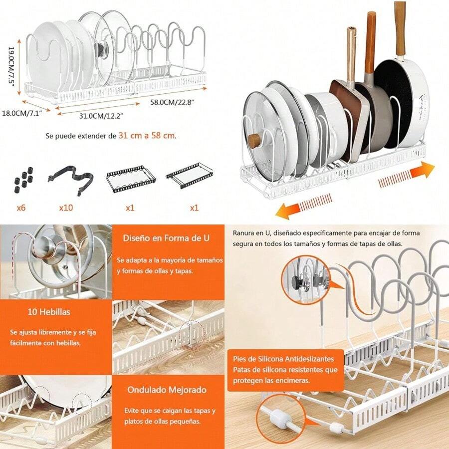 Pot Lid Racks - 하얀색 - 보기 1