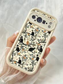 NR19 アート＆クラフト猫,対応するPixel 10 9 8 Pro 9A 8A ケース、対応するiPhone17 16 15 14 13 12 11 Pro Max 7 8 16 15 14 Plus 16e 17e 17 Air ケース、フルカメラ保護ソフト TPU ケース、キャンディカラーエンジェルアイラダーマットシリコン肌に優しいタッチフォンケースカバー（女性＆女の子向け） - ホワイト - チェックする 5