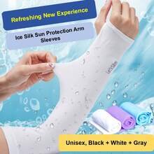 3Pairs Cooling Arm Sleeves For Women, Breathable Sun Protection Arm Covers For Outdoor, Sports & Summer - Fingerless - View 6