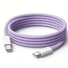 60W High-Speed USB-C To USB-C Data Cable, Nylon Braided Round USBC Charging Cord, Compatible With IPhone 16/17/Air/15/Pro Max, S23/S22/S21, Pro/Air, Pro/Air, And Other Type-C Devices - Multicolor - View 11