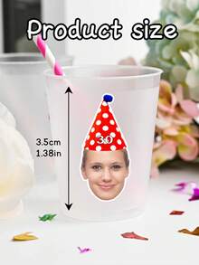 Customized Face Stickers With Party Hat - 30th Birthday Personalized Confetti Stickers. Customized Face Stickers, Personalized Stickers, 21st Birthday Stickers, Waterproof Vinyl Stickers, Birthday Party Customized Gifts. - Multicolor - View 7