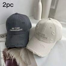 Set de 4 piezas, 1 pieza Gorra de béisbol estilo bohemio con bordado de letra y desgastada, Mujer, Sombrero de ala ancha con parte superior suave, Nuevo visera de sol de verano, Sombrero de sol para parejas para senderismo, tenis, golf, playa, Protección solar UPF 50+, Regalo para mamá, vacaciones, viajes - Multicolor - Ver 10