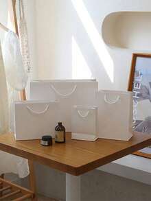 White Multi-Size Gift Bags, Holiday Gift Bags, Clothing Packaging Bags, Shopping Bags, Tote Bags - Portable - View 1