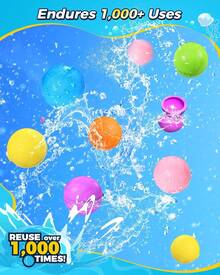 Mother's Day Family Fun, Reusable Magnetic Water Balloons, Silicone Self-Sealing Splash Balls For Parent-Child Pool Beach Play, Easter Backyard Party Gifts For Kids - 彩色 - 查看 4