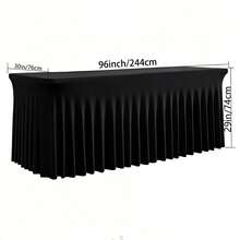 1 Stück weißes elastisches Tischtuch, geeignet für rechteckige Esstische, knitterresistente waschbare elastische Patio-Tischdecke, universelle elastische Tischdecke für Hochzeiten, Bankette, Partys, luxuriöse weißes elastisches Tischröckchen für Hotel-Bankette, Geburtstage, Meetings - Verschiedenfarbig - Übersicht 15