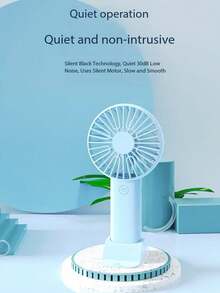 1pc Unisex Mini Handheld USB Fan, Colorful Summer Cooling, 3-Speed Adjustable, Quiet Operation, 5M Airflow, Portable For Outdoor, Camping, Beach, Office, School, Gift - Multicolor - View 8