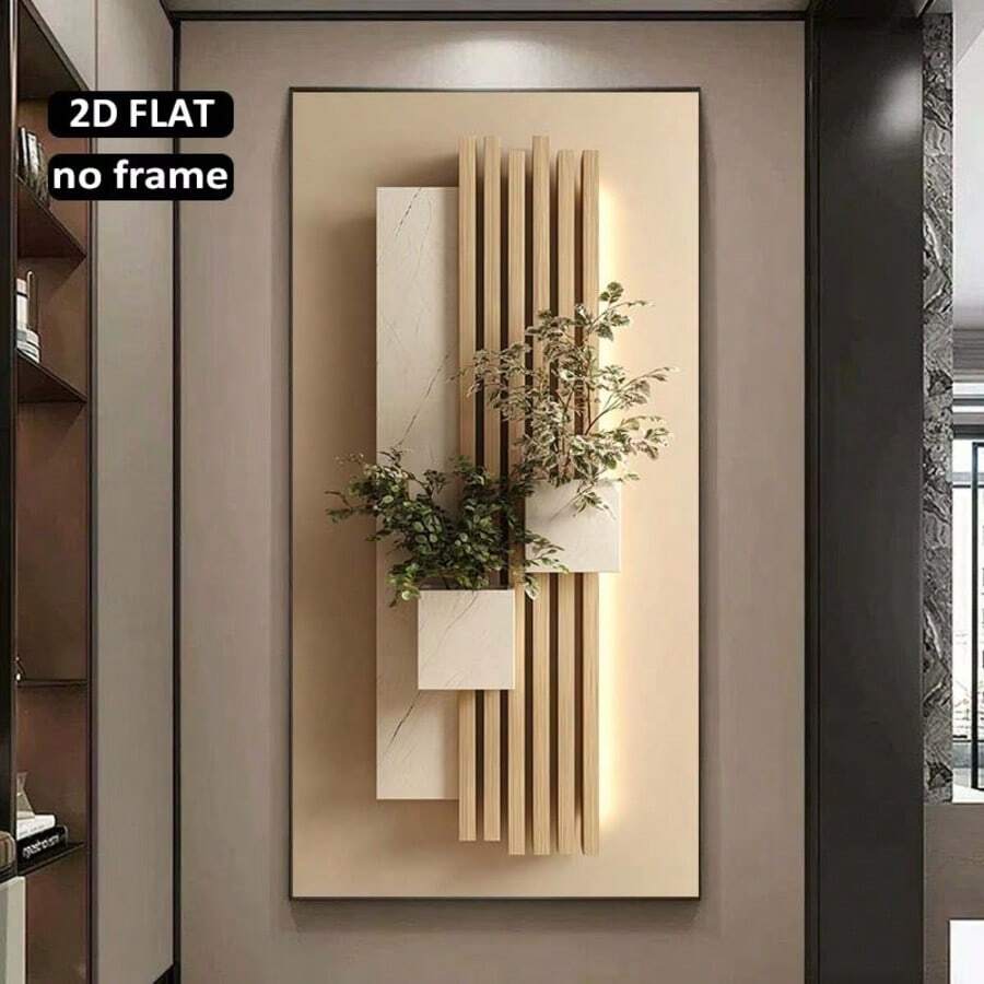 1 Tranh trang trí tường hiện đại, thiết kế tối giản, giả gỗ và giả đá cẩm thạch - Tranh in trên vải canvas phong cách tối giản hiện đại, trang trí phòng ngủ sang trọng, quà tặng nghệ thuật trang trí nhà cửa, không khung. - Be - Xem 1
