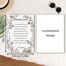 Tarjeta de felicitación personalizada, tarjeta de agradecimiento personalizada para fiestas, adecuada para bodas/cumpleaños/Día de la Madre/aniversarios/regalos/fiestas festivas, tarjeta de agradecimiento con texto personalizado, tarjeta de felicitación con sobre personalizado, tarjeta personalizada, tarjeta de mensaje de regalo personalizada, nota de agradecimiento personalizada - Tarjeta de agradecimiento - Ver 5