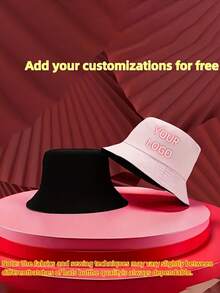 Chapeau seau avec logo personnalisé, fabriqué en 100% fibre de polyester, léger et conservant sa forme, processus d'impression de haute qualité. Respirant, doux et confortable, style sportif convenant aux hommes et aux femmes, adapté aux activités de plein air et au port quotidien. Design à la mode convenant à toutes les saisons, choix de cadeau parfait pour la Saint-Valentin, Thanksgiving et le Nouvel An. Aucune pile requise. - Multicolore - Voir 3