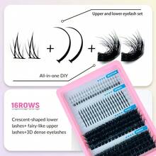 LIMEIKAI 15 Rows Spiky Cluster Eyelash Extension Set, Thick Individual Spiky Cluster Eyelash Extension Kit With Base Lashes - View 7