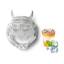1 Peça Coador de Coquetel de Aço Inoxidável 304, 5 Opções de Padrão (Cabeça de Lobo/Caveira/Abacaxi/Mecânico/Rosto de Fantasma), Ferramenta de Coador de Bar Reutilizável, Coador de Gelo para Festa em Casa - Visão 11