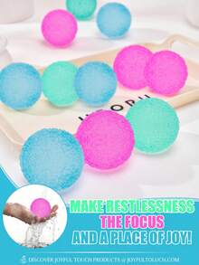 3pcs High Density Solid Soft Stress Balls, Small Sensory Toys, Adult Anxiety Relief Silent Items, Malt Filling, Suitable For Teen Prizes - Multicolor - View 4