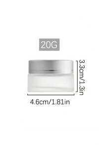 1 hũ đựng kem mềm bằng thủy tinh mờ, có thể tái sử dụng, dung tích 20g/30g/50g, hộp đựng mỹ phẩm rỗng, chai đựng phấn mắt/kem dưỡng da du lịch. - Bạc - Xem 10