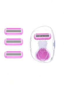 Women's Hair Removal Razor, Suitable For Underarms, Legs And Bikini Area, Portable Shaving Razor, Pink Manual Shaving Razor, Women's Bikini Manual Shaving Blade, Used For Hair Removal And Shaving, 5-Blade System, Stainless Steel Blade With Replaceable Pink Razor Head, Essential Gift For Girls, Suitable For Beach, Vacation, Travel And Business Trips. - Multicolor - View 18