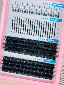 LIMEIKAI 15 Rows Spiky Cluster Eyelash Extension Set, Thick Individual Spiky Cluster Eyelash Extension Kit With Base Lashes - View 5