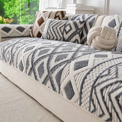 1 vỏ đệm sofa dùng được cả bốn mùa, kiểu dáng hiện đại tối giản, chống trượt, chống bụi và có thể giặt được, màu xám tươi mát và thời trang, mềm mại và không phai màu, thân thiện với thú cưng, phù hợp với sofa hình chữ L và sofa 1/2/3/4 chỗ ngồi.