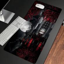 Extra Large Japanese Landscape Pattern Mouse Pad, Anti-Slip Computer Desk Mat With Stitched Edges, XL Keyboard & Mouse Pad, Aesthetic Decor For Home & Office - View 3