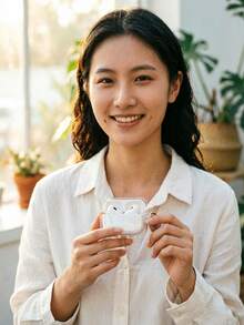 1 Bộ ốp tai nghe TPU trong suốt, tương thích với tai nghe Apple thế hệ 1/2/3/Pro/Pro2/4, ốp bảo vệ tai nghe trong suốt Phantom, chống rơi vỡ. - Trong sáng - Xem 1