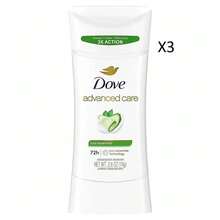Dove Advanced Care 72 Hour Antiperspirant Deodorant Cool Essentials 2.6oz / 74g 3 Pack - Những vật dụng cần thiết để làm mát - Xem 1