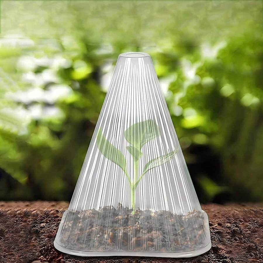 Bộ 10/20 chiếc nắp nhựa hình nón bảo vệ cây con, ngăn ngừa giẫm đạp và gặm nhấm, cho phép ánh sáng xuyên qua mà không ảnh hưởng đến sự phát triển, thích hợp cho người làm vườn tại nhà, người trồng rau và người làm cảnh quan sân vườn, bảo vệ cây non, cây con và cây trồng trong chậu. - Tấm che bảo vệ cây trồng - Xem 1