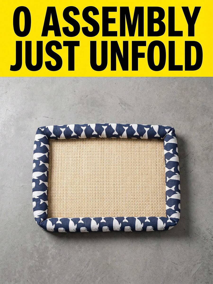Dog Cooling Mat With Non Slip Bottom And Raised Edge Pillow Durable Woven Dog Bed For Small To Medium Pets Washable Dog Crate Pad Ideal For Indoor Floor Use Breathable Pet Cooling Mat Cat Bed Essentials Puppy Dog Stuff Supplies