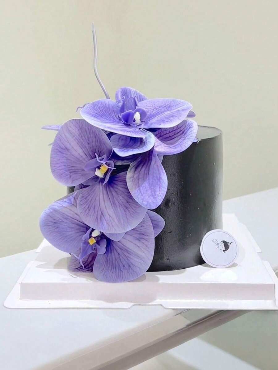 10/6/3pcs Phalaenopsis Orchid Cake Decorations, Artificial Flower Cake Toppers, Realistic Touch, Wedding Birthday Party Decor, DIY Accessories