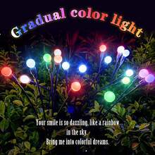 1个/2个 6LED/8LED/10LED 太阳能萤火虫地插灯，户外路径灯，太阳能供电，防水花园灯，适用于庭院、露台、走道、露营、节日、婚礼、派对装饰 - 彩色 - 查看 7