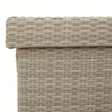 Boîte de rangement de jardin et roues gris clair résine tressée - C - Voir 9