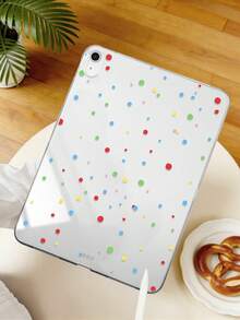 单件装 TPU 软壳，彩色波点图案，兼容 iPad Mini 1/2/3/Mini 4/Mini 5/Mini 6/Mini 7/Air/Air 2/9.7/10.2/10.5/Air 4/Air 5/10.9/Pro 11 英寸/第十代/Air 11 英寸 (M3) 2025/Pad (A16) 11 英寸第十一代 2025/Air 8 (M4) 2026 (11 英寸) 型号，A7/A8 型号，轻薄超薄软壳，简约/可爱/清新，TPU 平板电脑保护套，透明，无笔槽，产品不含笔 - 彩色 - 查看 1