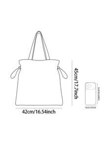 New Mother's Day Lightweight Drawstring Tote Bag With Customizable Text. It Can Be Personalized With Your Unique Design, Perfect For Shopping, Travel And Beach Use. An Ideal Gift, This Large Capacity Women's Shoulder Bag Is A Must-Have For Daily Use. - Multicolor - View 5