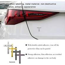 2  PCS Metal Cross Decals For Cars, 2.5"*1.8" Christian Car Emblem Badge Decals, 3D Self Adhesive Cross Stickers Car Accessories, Jesus Stickers For Cars Body Fender Tail (Silver) - 2PC-銀色 - 查看 5