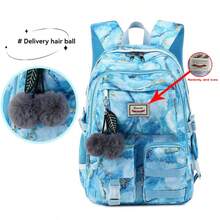 Ba lô nhuộm tie-dye dung tích lớn, kiểu dáng thời trang, in họa tiết, phù hợp cho học sinh trung học và phổ thông, đi học và du lịch. - Nhiều màu - Xem 19
