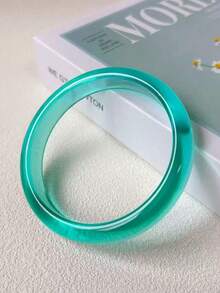 4pcs Elegant Retro Acrylic Round Bangle Bracelets For Women, Fashionable Simple Design, Suitable For Casual Wear And Occasions - Multicolor C - View 4