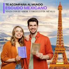 Porta Pasaporte y Visa Mexicano Pasaporte con 10 Compartimientos Funda para Mujer/Hombre con Protección  (Violeta) - Verde - Ver 2